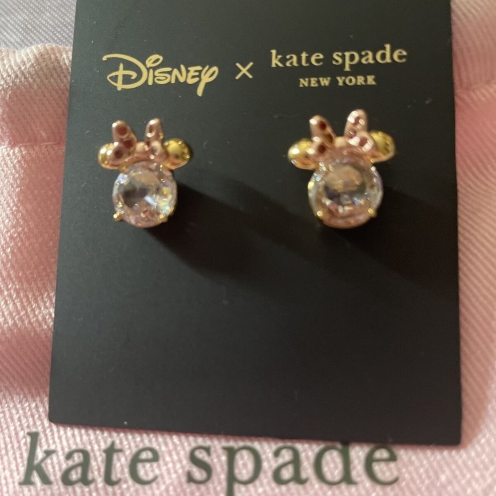 Kate Spade x Disney Stud Clear Minnie Mouse Stud Earrings